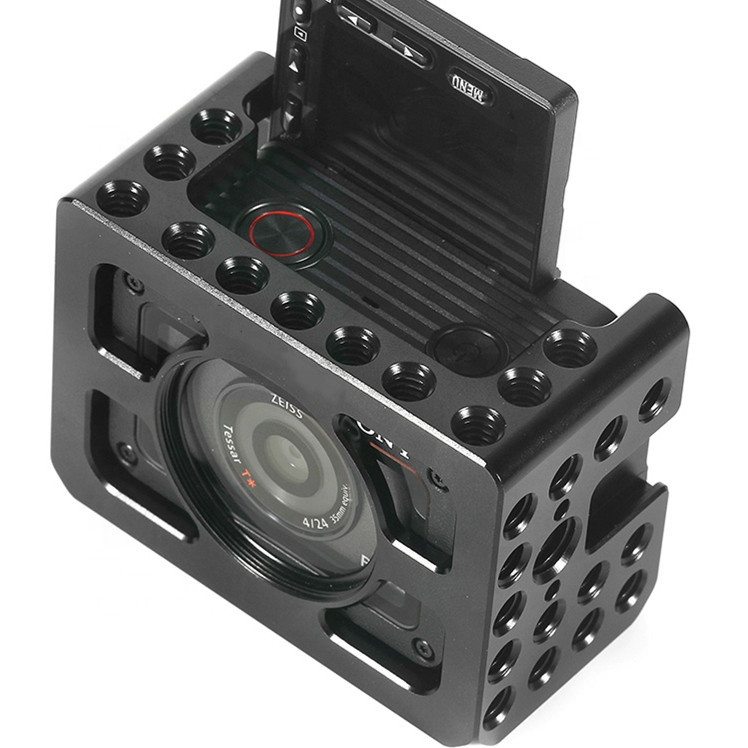 SONY RX0 appareil photo de vlog cnc aluminum cnc machining parts stainless steel action camera black with holes accessories