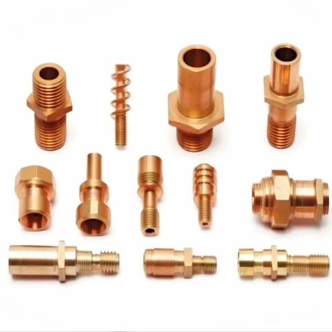 custom machining part manufacture service brass rod cnc parts reasonable price brass cnc machining parts brass joint