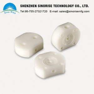 2017 Customized CNC Machining Parts with Trapezoidal Bevel Clear POM Parts Plastic Valve Body